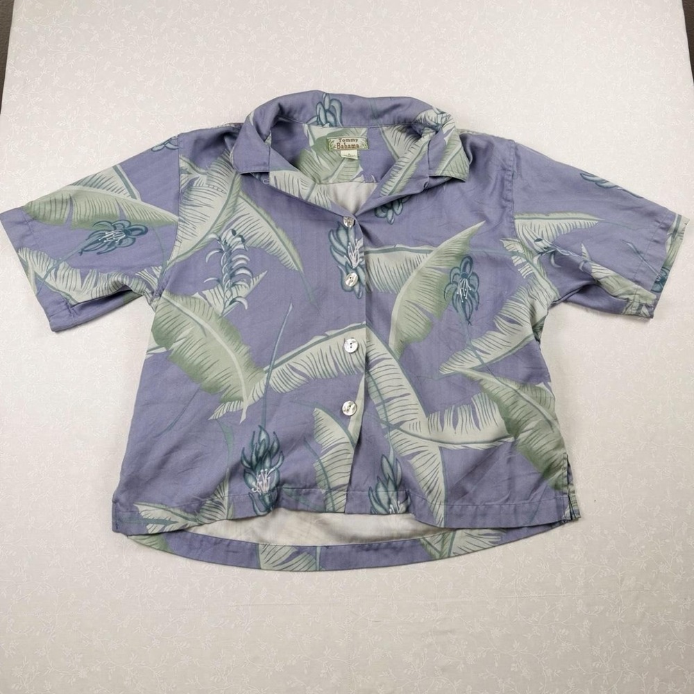 Vintage Tommy Bahama 100% Silk Tropical Shirt — Women's S